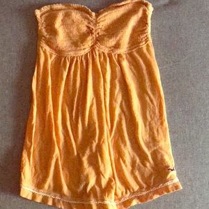 Orange Hollister Strapless top/ tube top